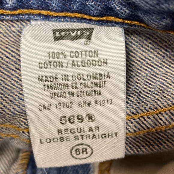 Y2K Levi’s 569 adjustable waist 100% cotton relaxed straight size 6r - Picture 8 of 11